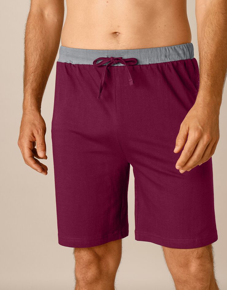 Short pyjama - lot de 2 (gris + bordeaux) Short pyjama - lot de 2 (gris + bordeaux)