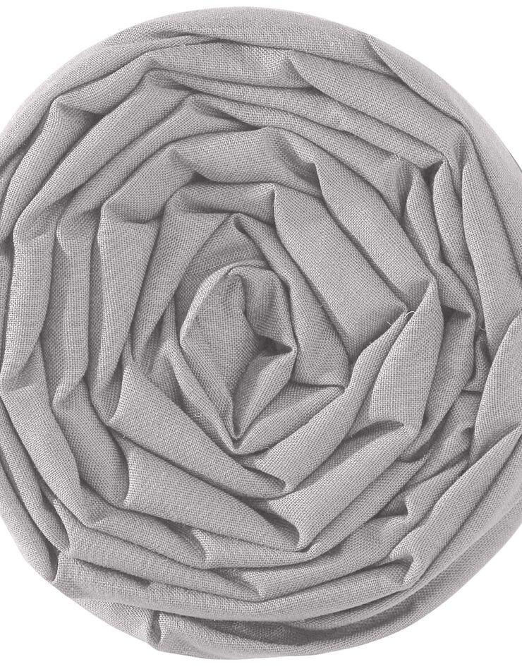 Drap-housse uni polyester - coton bonnet 32 cm (gris perle)