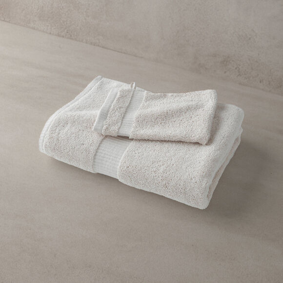 Collection serviettes de bain unies - gamme premium 640g/m&sup2; (ivoire)