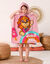 Poncho de bain enfant Pat'Patrouille personnalisé éponge et velours coton - 320g/m² (rose)