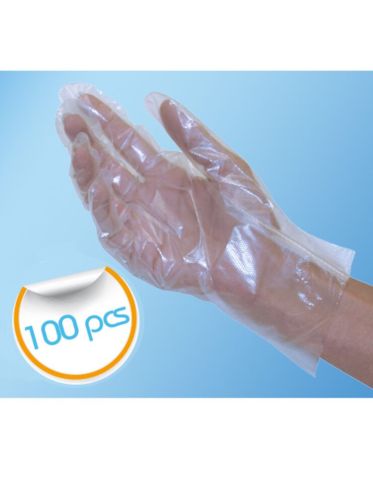 Gants transparents jetables - Lot de 100 (transparent) Gants transparents jetables - Lot de 100 (transparent)
