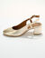 Escarpins slingback en cuir certifié LWG (doré)