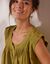 Blouse boutonnée col rond (vert olive)