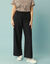 Pantalon large Spécial Petites viscose-coton-lin (noir)