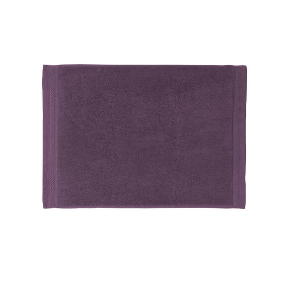 Tapis de bain &eacute;ponge liteau chevron (aubergine)
