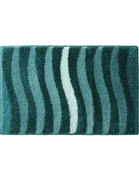 Tapis de bain zèbre très moelleux (lagon)
