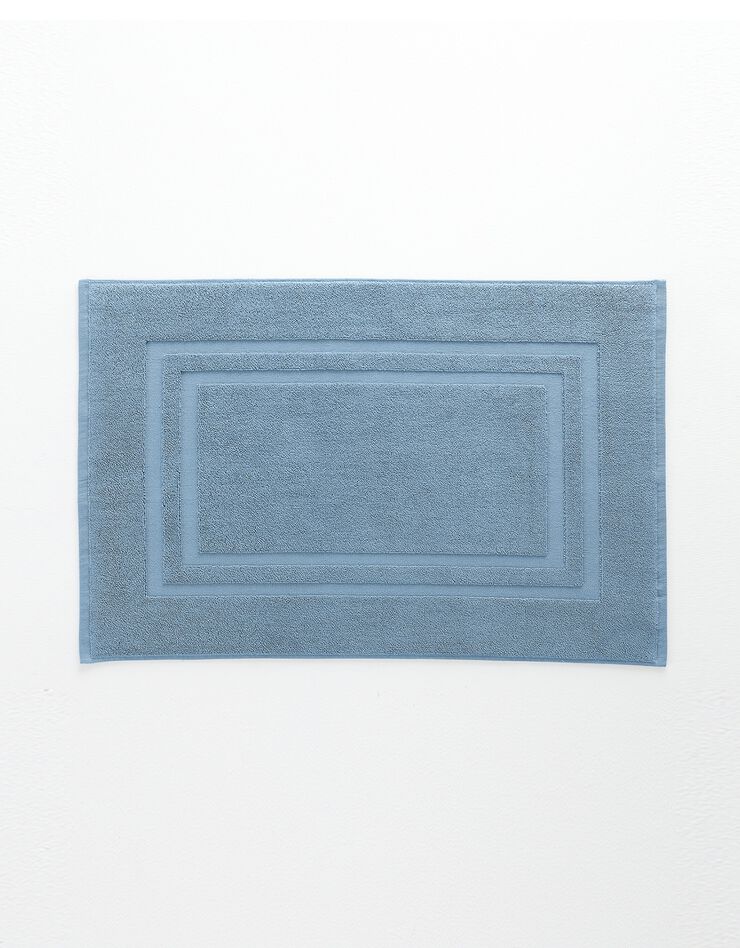 Tapis de bain éponge double liteau (bleu jean) Tapis de bain éponge double liteau (bleu jean)