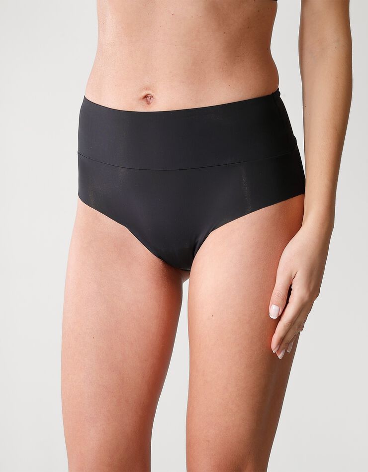 Culotte taille haute grand confort invisible - Lot de 2 (noir) Culotte taille haute grand confort invisible - Lot de 2 (noir)