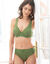 Culotte forme midi taille haute dentelle stretch et tulle Guspini - lot de 2 (vert)