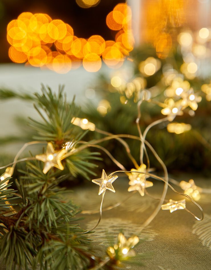 Guirlande fines étoiles lumineuses (unique)