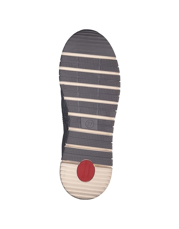 Baskets zippées en cuir - largeur confort (bleu ciel)