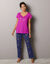 T-shirt de pyjama manches courtes imprimé Estrella  (fuchsia)