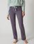 Pantalon pyjama coton Beautiful uni imprimé placé (gris anthracite)