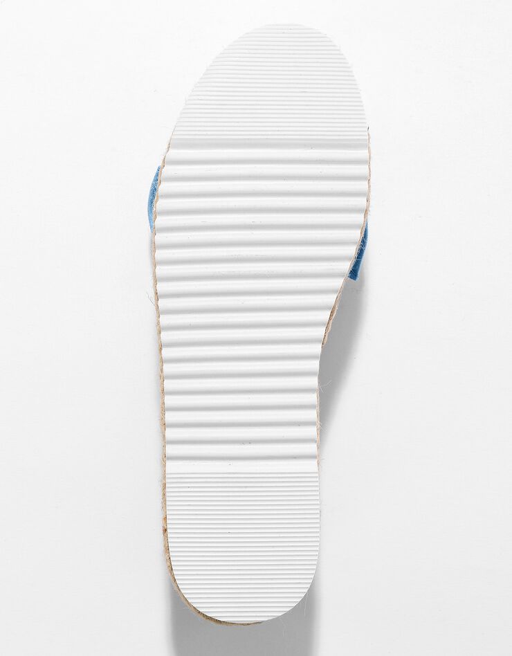 Mocassins espadrilles noeud à semelle corde crantée  (bleu ciel)