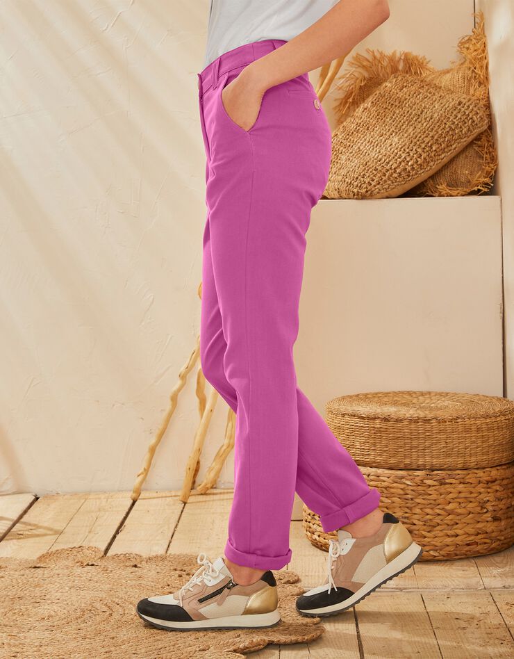 Pantalon chino stretch (rose indien) Pantalon chino stretch (rose indien)