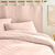 Couvre-lit uni style boutis Cassandre  (rose thé)