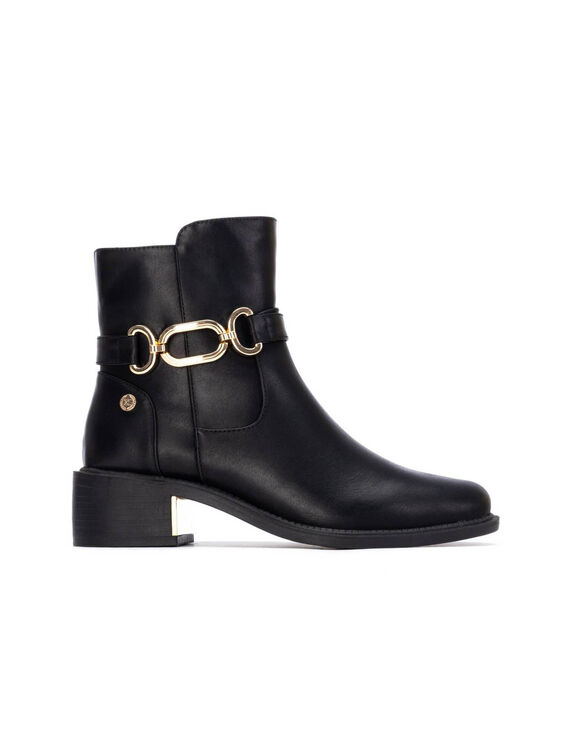 Boots boucle fantaisie dorée (noir)