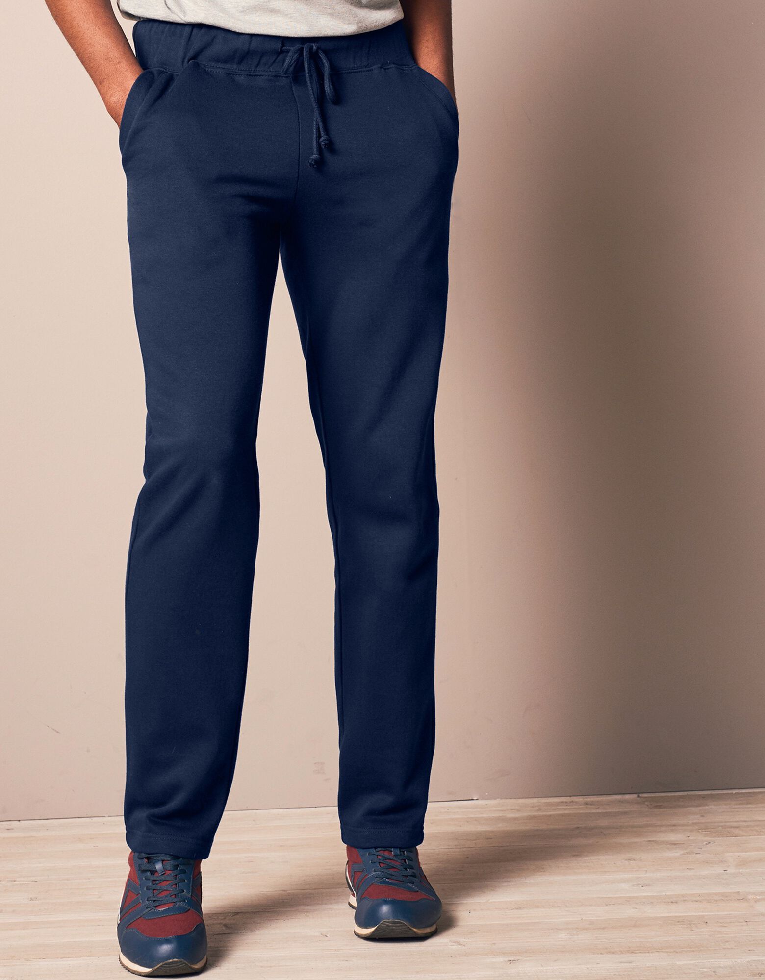 Hommes Molleton Jogging Survêtement Bas Pantalons Taille M - XXL Aussi PLUS Tailles 3XL à 6XL (4XL, Noir Ourlet Ouvert