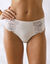 Culotte microfibre et dentelle stretch forme tanga taille haute - lot de 2 (noir + ivoire)