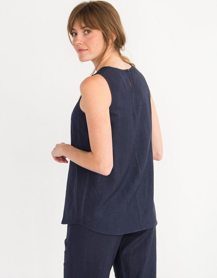 Top sans manches viscose-lin (indigo) Top sans manches viscose-lin (indigo)