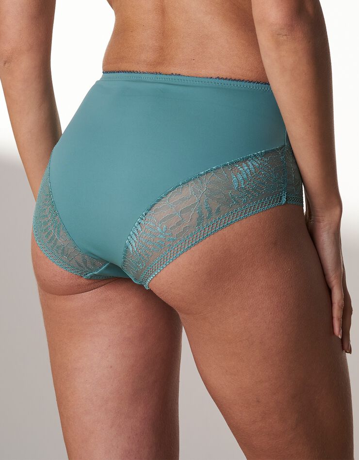 Culotte haute dentelle et microfibre Camana - lot de 2 (émeraude) Culotte haute dentelle et microfibre Camana - lot de 2 (émeraude)