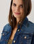 Veste boutonn&eacute;e en jean (stone)