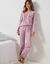 Pyjama manches longues imprimé "pause vitaminée" (parme)