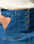 Jupe trapèze en jean, boutonnée (stone used)