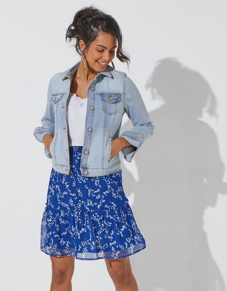 Veste boutonnée en jean (bleached)