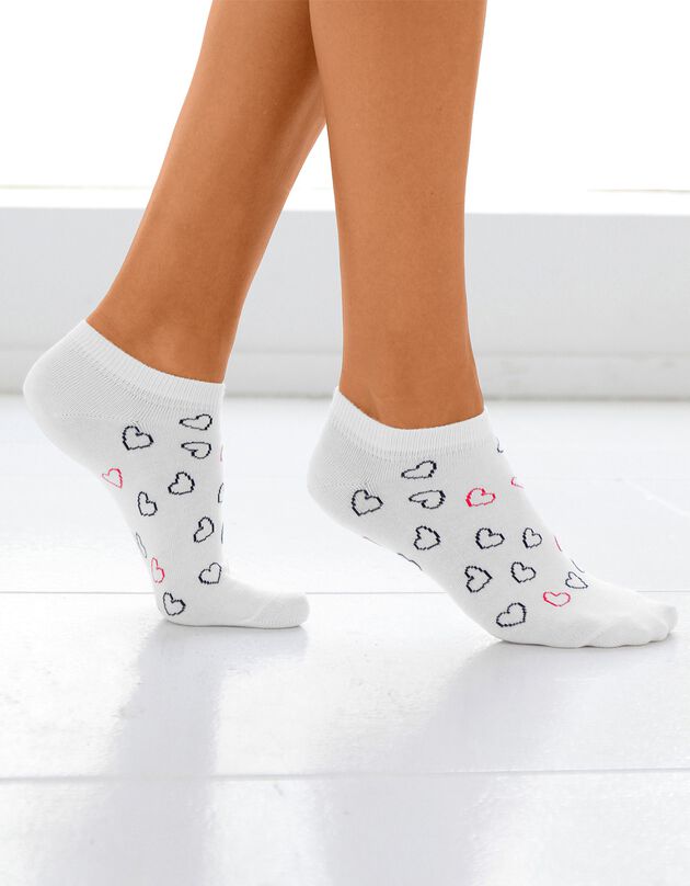 Chaussettes basses motifs assortis– Lot de 4 (rouge)