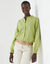Chemisier brod&eacute; fleuri en coton  (vert)