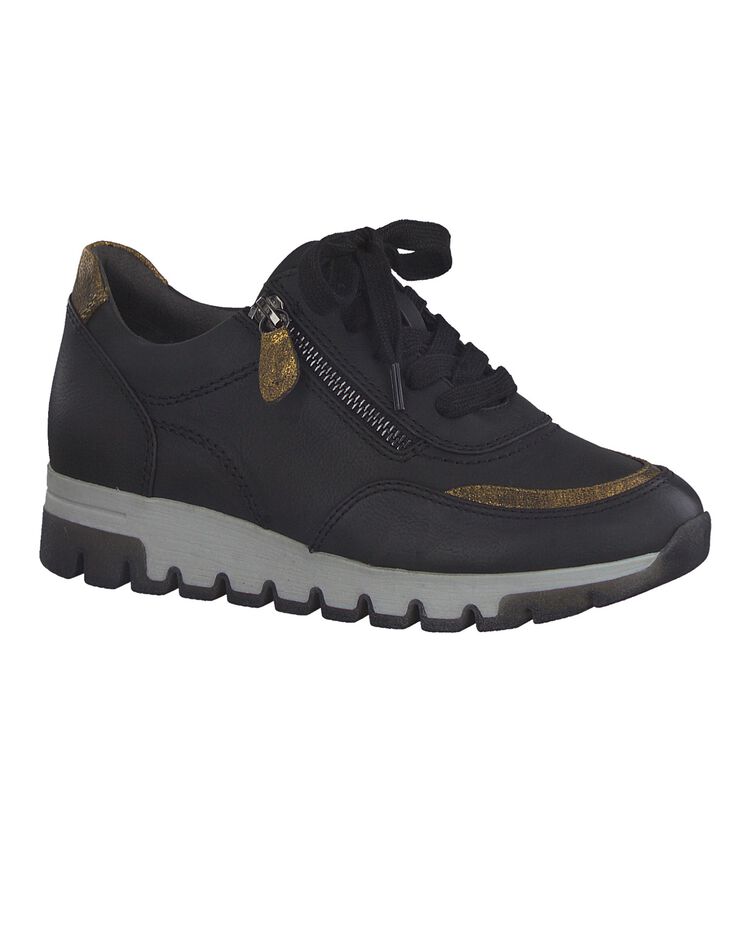 Baskets sneakers noir - largeur confort (noir) Baskets sneakers noir - largeur confort (noir)