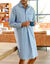 Liquette pyjama rayures flanelle coton (bleu ciel)