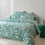 Linge de lit Montego en coton imprim&eacute;  (vert)