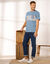 T-shirt rayé manches courtes (bleu)