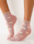 Mi-chaussettes imprimées "fruits" - lot de 3 paires (kaki + rose)