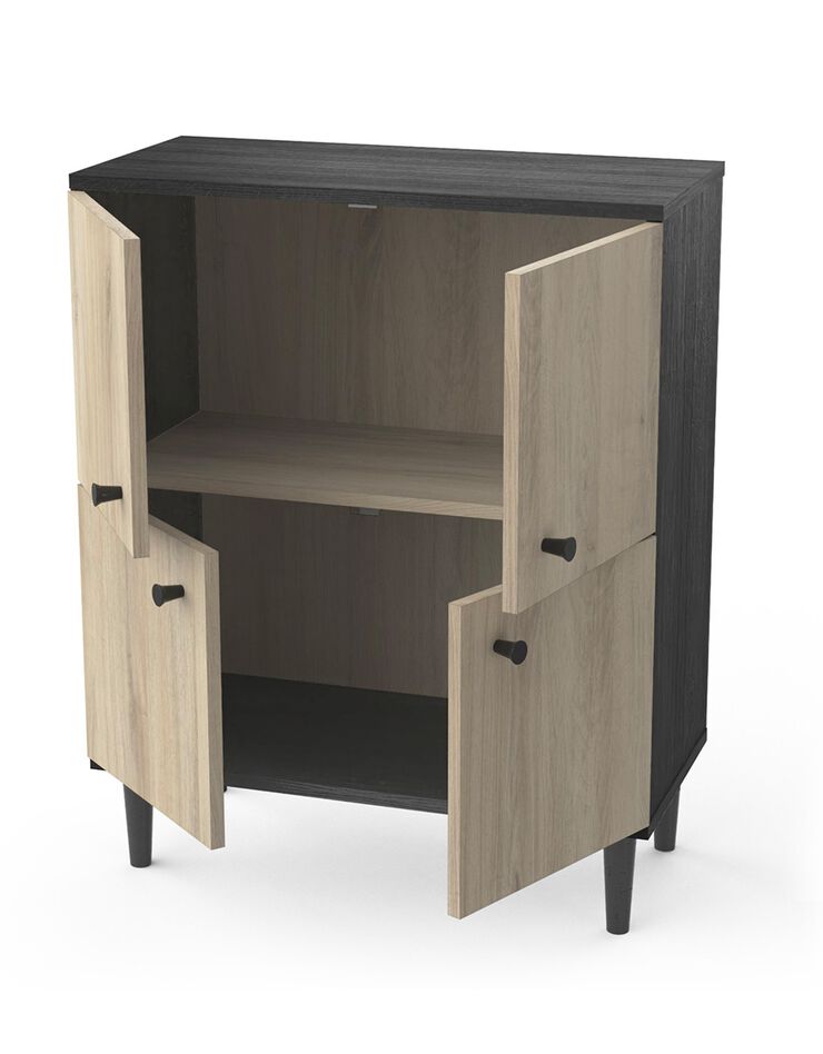 Buffet HAMFIELD 4 portes – 2 coloris (noir)