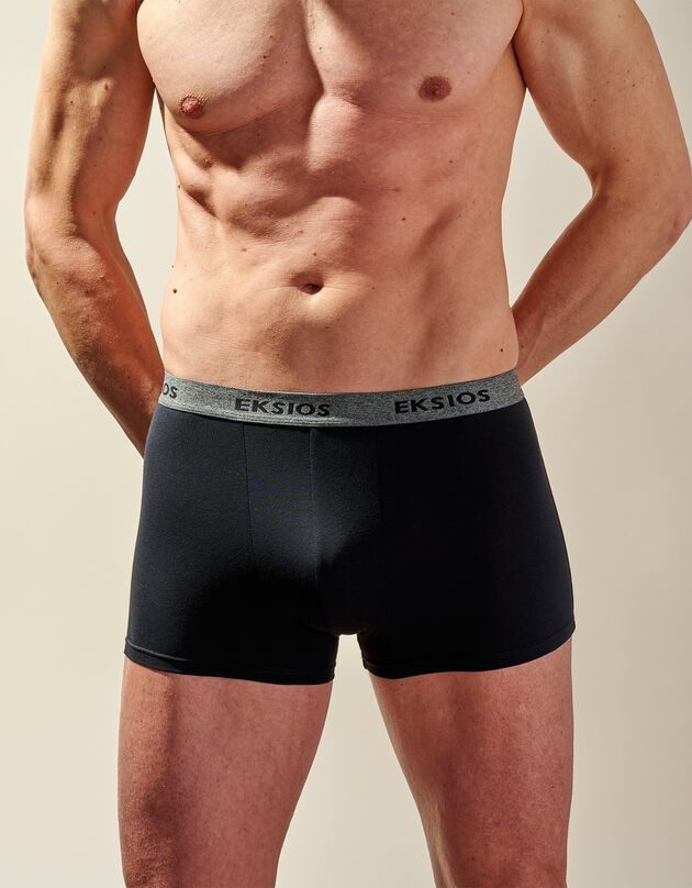 Boxer coton stretch - lot de 4 (noir)