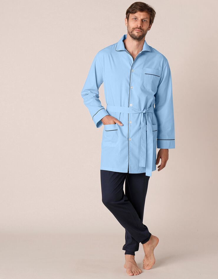 Veste de pyjama popeline boutonnée (ciel) Veste de pyjama popeline boutonnée (ciel)