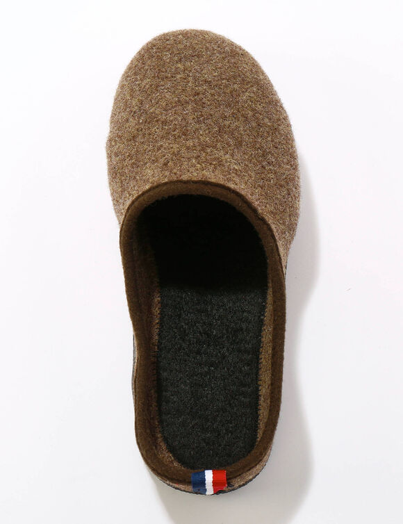 Mules homme Airplum®, semelles Airflex™ laine majoritaire (marron)