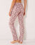 Pantalon imprimé fleuri - jersey coton (rose)