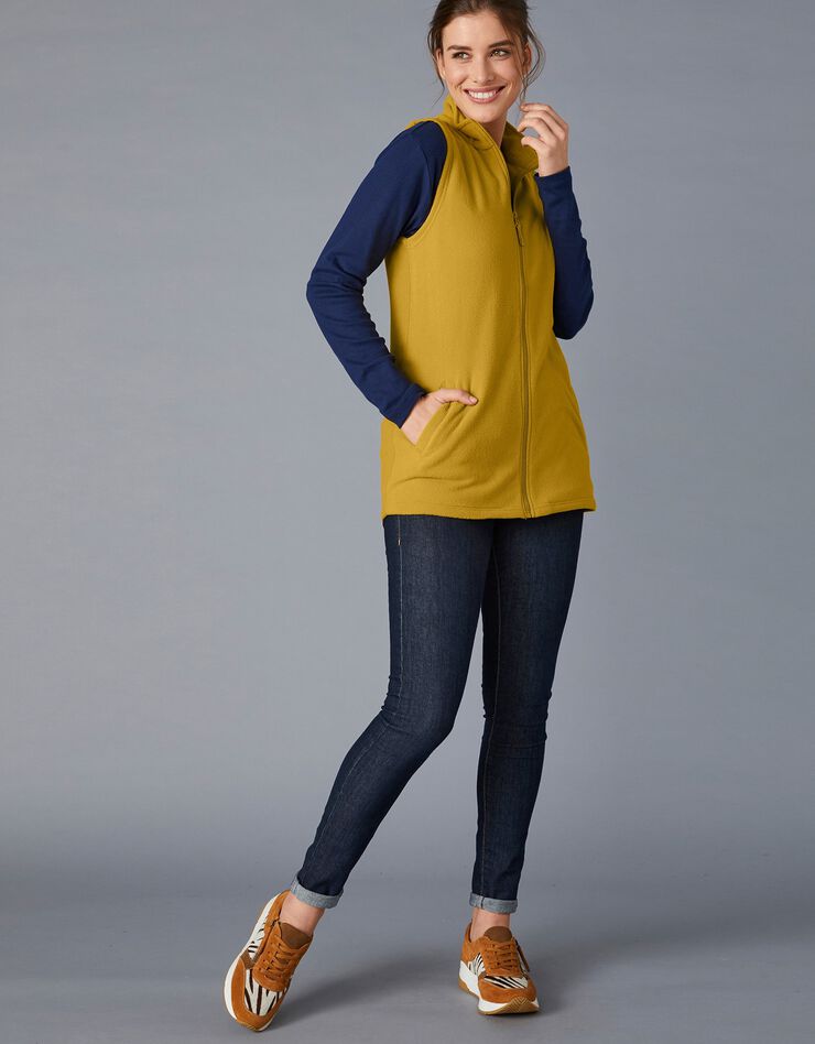 Veste polaire zippée sans manches (miel) Veste polaire zippée sans manches (miel)
