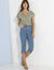 Corsaire fuselé, denim stretch  (bleached)