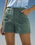 Short à revers, stretch (kaki foncé)