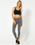 Legging uni en coton biologique(**) (gris anthracite)