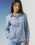 Chemisier chambray imprimé (bleu)