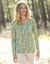 T-shirt imprimé manches longues en coton biologique(**) (vert)