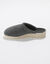 Chaussons mules compensées éponge largeur confort (gris)