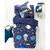 Linge de lit enfant Pao imprimé espace - coton  (marine)