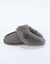 Chaussons mules col fourr&eacute; (gris)